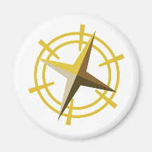 NOVINO Gold Star Drive Wheel Fridge Magnets