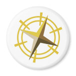 NOVINO Gold Star Drive Wheel Fridge Magnets