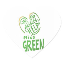 NOVINO Miss Green needs help Stickers