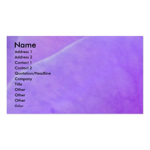 NOVINO - Purple Flower Leaf Business Card (front side)