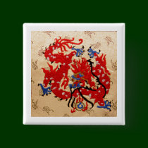 NOVINO Red n Gold Dragons buttons by doonagiri NOVINO Red n Gold Dragons buttons