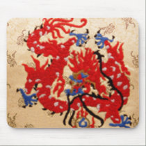 NOVINO Red n Gold Dragons mousepads by doonagiri NOVINO Red n Gold Dragons mousepads