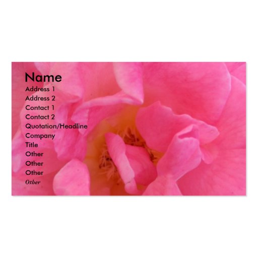 NOVINO - Sensual Pink Petal 3 Business Card (front side)