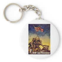 Now All Together Vintage War Poster Key Chains