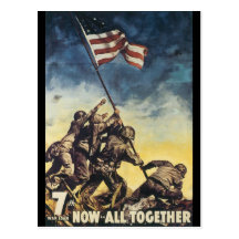 Now All Together World War 2 Postcard