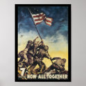 Now All Together World War 2 Poster