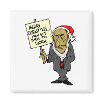 Now Get Back To Work Christmas Boss Refrigerator Magnet