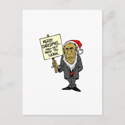 Now Get Back To Work Christmas Boss postcards