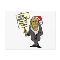 Now Get Back To Work Christmas Boss Postcard