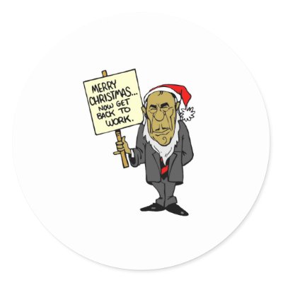 Now Get Back To Work Christmas Boss stickers