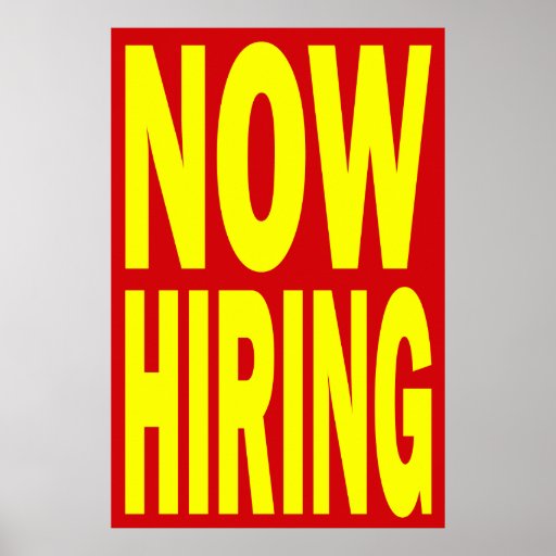 Pin Now Hiring Poster Template Retail Sign on Pinterest