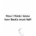 Now I think I know how Beck's mum felt! t-shirts