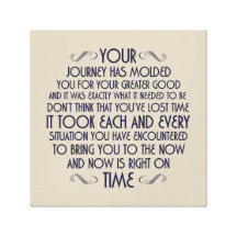 Now is right on time: Printed Canvas Gallery Wrapped Canvas