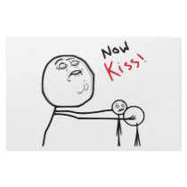 Now Kiss Rage Face Comic Meme Stationery Paper