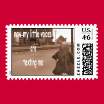 Now my little voices are texting me postage