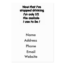Now that I've stopped drinking-business cards