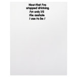 Now that I've stopped drinking-letterhead