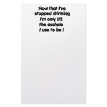 Now that I've stopped drinking-stationery