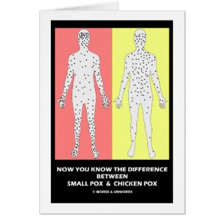 Now You Know Difference Smallpox Chicken Pox card