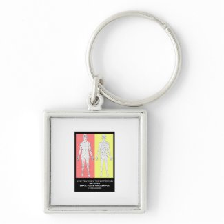 Now You Know Difference Smallpox Chicken Pox keychain