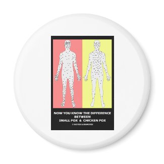Now You Know Difference Smallpox Chicken Pox magnet