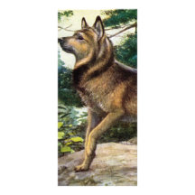 Nowegian elkhound customized rack card