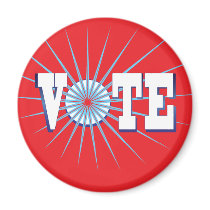 NowPower • VOTE ! Magnet, red by NowPower NowPower • VOTE ! Magnet, red