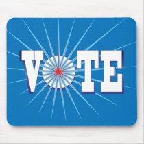 NowPower • VOTE ! Mousepad, blue
