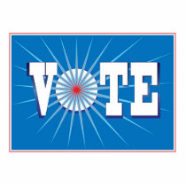 NowPower • VOTE Sculpture (with Stand), blue photo sculptures