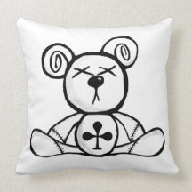 Noxious Teddies - Card Suit Bear - Clubs Pillows