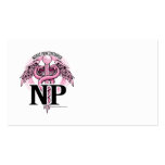 NP PINK Caduceus Business Card Template