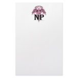NP PINK Caduceus Personalized Stationery