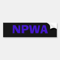 NPWA bumpersticker bumper stickers