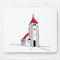 Nr. Bjert Kirke - North Bjert Church mousepads