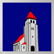 Nr. Bjert Kirke - North Bjert Church posters