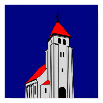 Nr. Bjert Kirke - North Bjert Church posters by lonvig Nr. Bjert Kirke - North Bjert Church posters