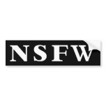 NSFW bumper sticker