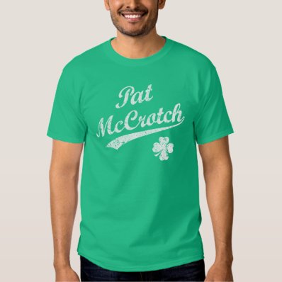 NSPN Vintage White Text Pat McCrotch T-Shirt