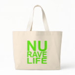 NU rave life Save the Rave girls bright green rave Canvas Bags