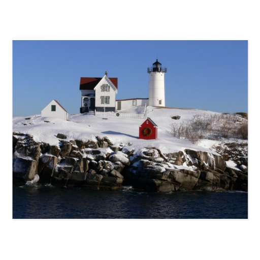 Nubble Lighthouse in Winter Post Cards