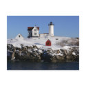 Nubble Lighthouse in Winter postcards