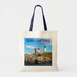 Nubble Lighthouse tote bags