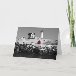 Nubbles Lighthouse Holiday Card