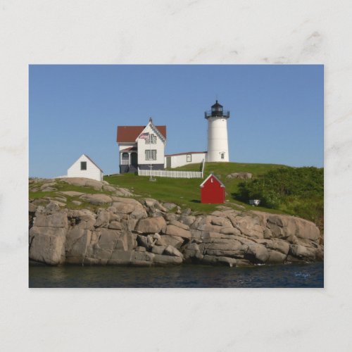 Nubbles Lighthouse- New England postcard