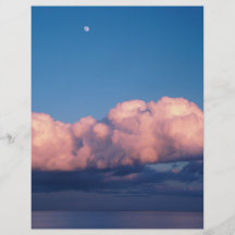 Nubes de la puesta del sol tarjetón