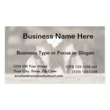 Nubian doe bw sepia peeking over wooden rail business card