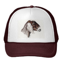 "Nubian Goat" Animal Art Hat