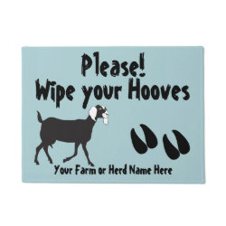 Nubian Goat Wipe your Hooves CHOOSE COLOR Doormat