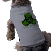 Nuclear Biohazard Caution Sign Dog T Shirt