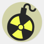 Nuclear Bomb Round Sticker